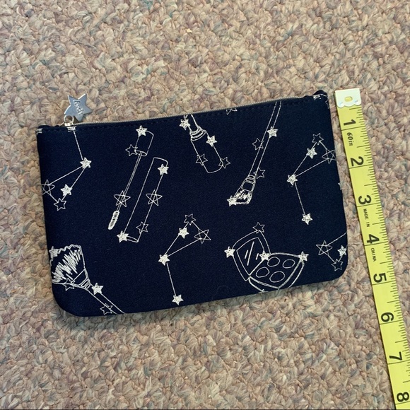 Navy Blue with Stars Design Makeup Bag - Picture 3 of 3